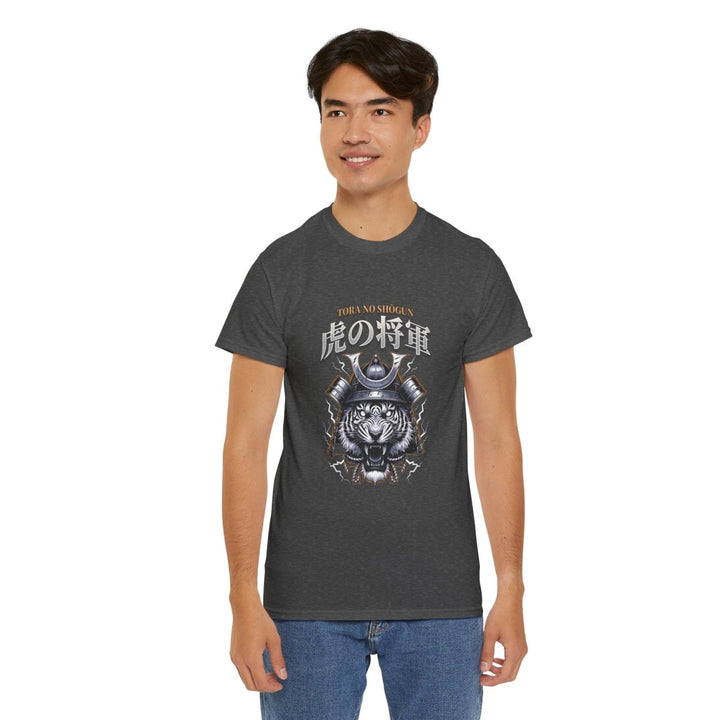 Tora No Shogun Fearless Mentality Tee - Unisex Heavy Cotton Shirt - Dark Heather - S - Tora No Shogun Fearless Mentality Tee - Unisex Heavy Cotton Shirt - Tatoo Tee