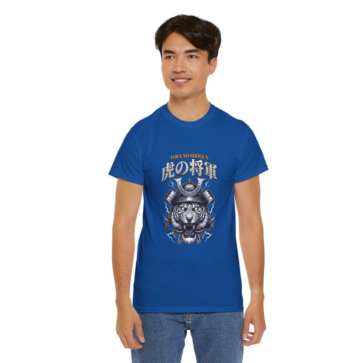 Tora No Shogun Fearless Mentality Tee - Unisex Heavy Cotton Shirt - Royal - S - Tora No Shogun Fearless Mentality Tee - Unisex Heavy Cotton Shirt - Tatoo Tee