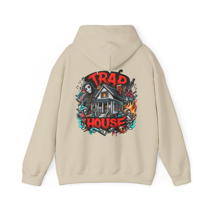 Trap House Unisex Hoodie - Heliconia - S - Trap House Unisex Hoodie - Tatoo Tee