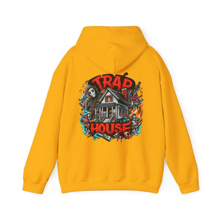 Trap House Unisex Hoodie - Heliconia - S - Trap House Unisex Hoodie - Tatoo Tee