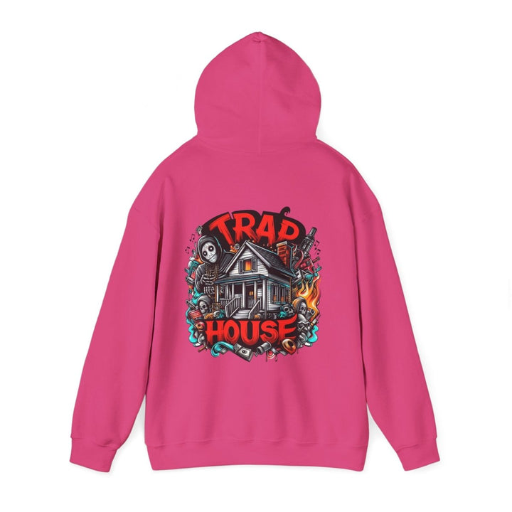 Trap House Unisex Hoodie - Heliconia - S - Trap House Unisex Hoodie - Tatoo Tee