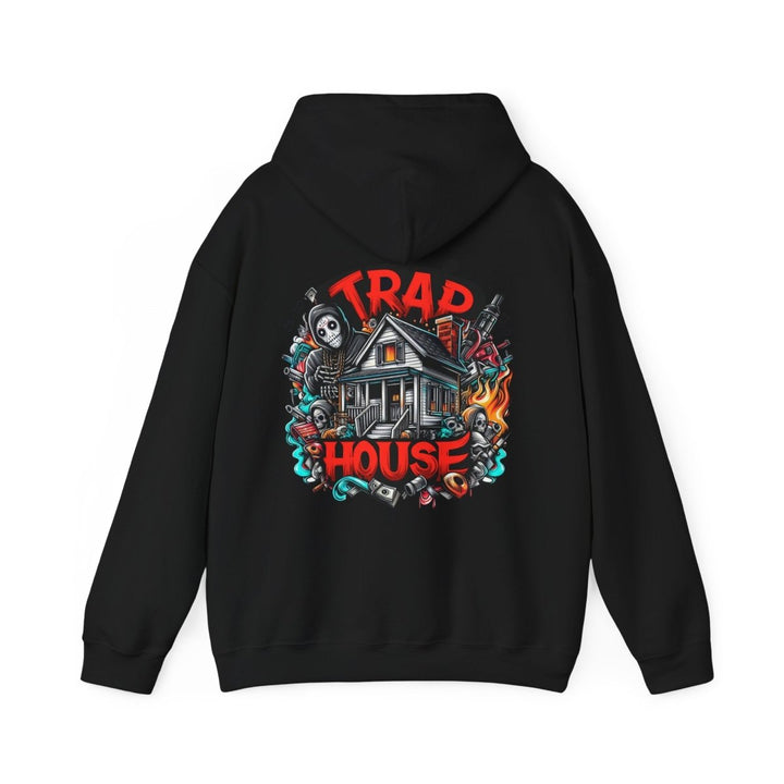 Trap House Unisex Hoodie - Heliconia - S - Trap House Unisex Hoodie - Tatoo Tee