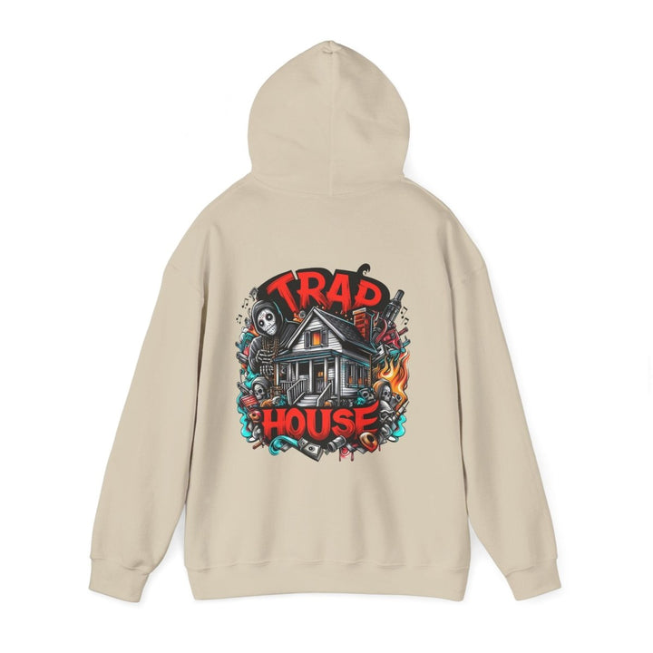 Trap House Unisex Hoodie - Heliconia - S - Trap House Unisex Hoodie - Tatoo Tee