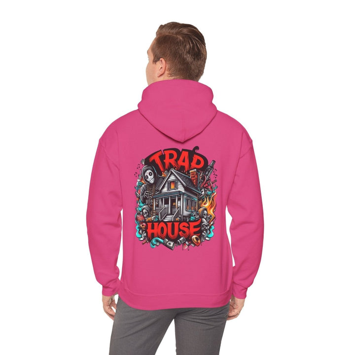 Trap House Unisex Hoodie - Heliconia - S - Trap House Unisex Hoodie - Tatoo Tee