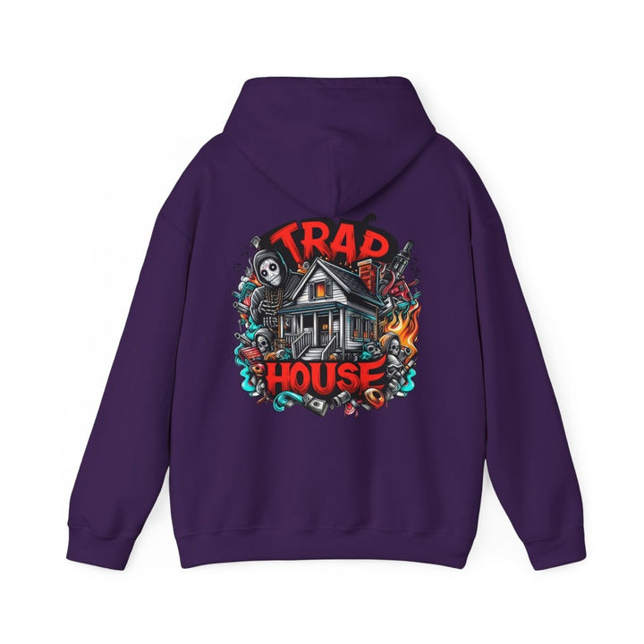 Trap House Unisex Hoodie - Heliconia - S - Trap House Unisex Hoodie - Tatoo Tee