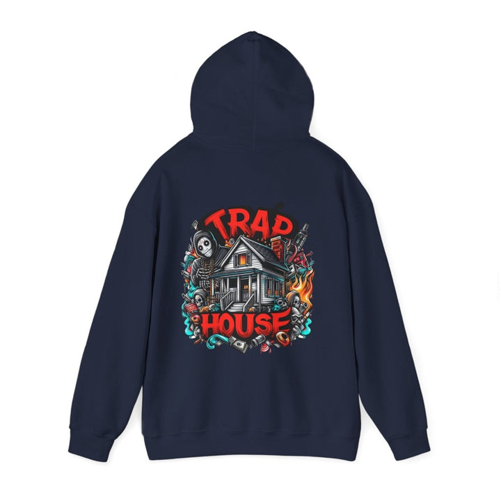 Trap House Unisex Hoodie - Heliconia - S - Trap House Unisex Hoodie - Tatoo Tee