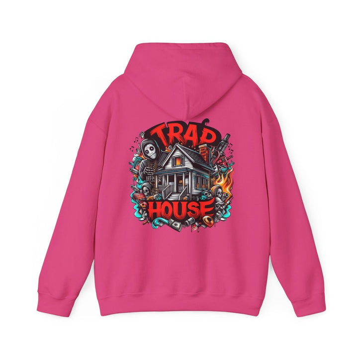 Trap House Unisex Hoodie - Heliconia - S - Trap House Unisex Hoodie - Tatoo Tee