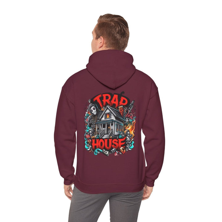 Trap House Unisex Hoodie - Maroon - S - Trap House Unisex Hoodie - Tatoo Tee