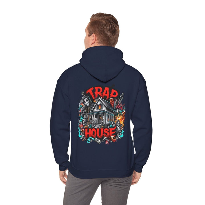 Trap House Unisex Hoodie - Navy - S - Trap House Unisex Hoodie - Tatoo Tee