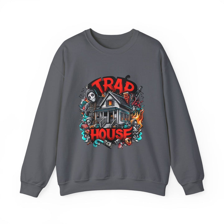 Trap House Unisex Sweatshirt - S - Antique Cherry Red - Trap House Unisex Sweatshirt - Tatoo Tee