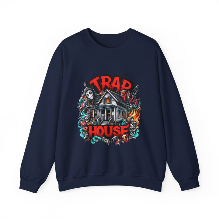 Trap House Unisex Sweatshirt - S - Antique Cherry Red - Trap House Unisex Sweatshirt - Tatoo Tee