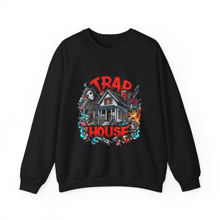 Trap House Unisex Sweatshirt - S - Antique Cherry Red - Trap House Unisex Sweatshirt - Tatoo Tee