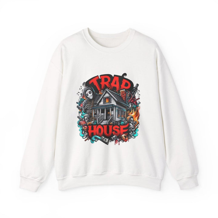 Trap House Unisex Sweatshirt - S - Antique Cherry Red - Trap House Unisex Sweatshirt - Tatoo Tee