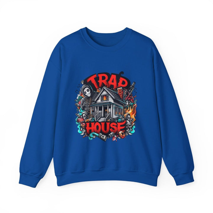 Trap House Unisex Sweatshirt - S - Antique Cherry Red - Trap House Unisex Sweatshirt - Tatoo Tee