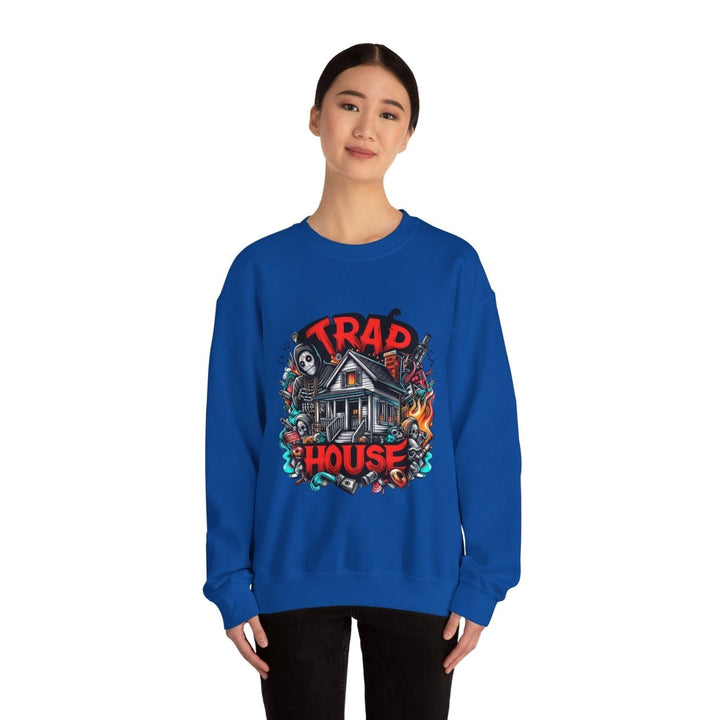 Trap House Unisex Sweatshirt - S - Royal - Trap House Unisex Sweatshirt - Tatoo Tee