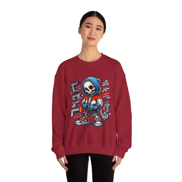 Trendy Streetwear SkullBoy Unisex Sweatshirt - S - Antique Cherry Red - Trendy Streetwear SkullBoy Unisex Sweatshirt - Tatoo Tee
