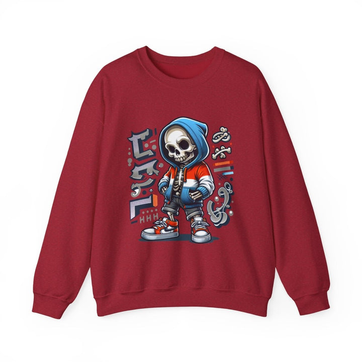 Trendy Streetwear SkullBoy Unisex Sweatshirt - S - Antique Cherry Red - Trendy Streetwear SkullBoy Unisex Sweatshirt - Tatoo Tee
