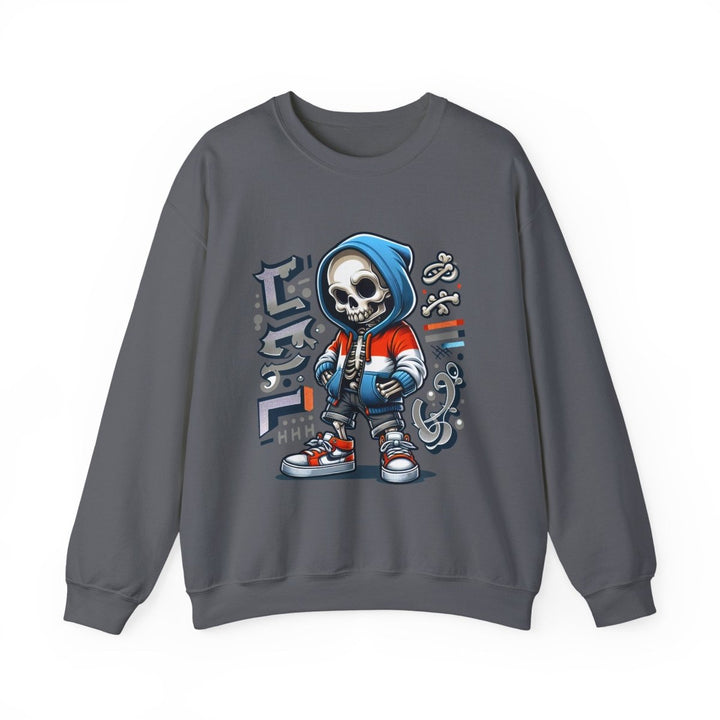 Trendy Streetwear SkullBoy Unisex Sweatshirt - S - Charcoal - Trendy Streetwear SkullBoy Unisex Sweatshirt - Tatoo Tee
