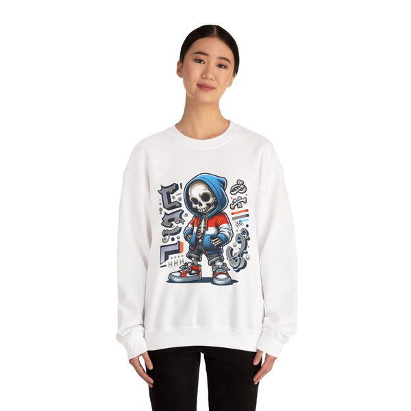 Trendy Streetwear SkullBoy Unisex Sweatshirt - S - White - Trendy Streetwear SkullBoy Unisex Sweatshirt - Tatoo Tee