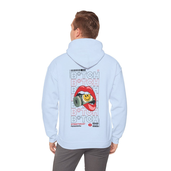 Trendy Unisex Hooded Sweatshirt - Streetwear Style with Fun Graphics - Light Blue - S - Trendy Unisex Hooded Sweatshirt - Streetwear Style with Fun Graphics - Tatoo Tee