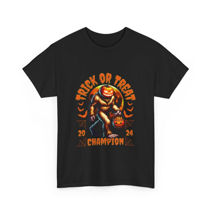 Trick or Treat Champion Unisex Heavy Cotton Tee - Perfect for Halloween Celebrations - Navy - S - Trick or Treat Champion Unisex Heavy Cotton Tee - Perfect for Halloween Celebrations - Tatoo Tee