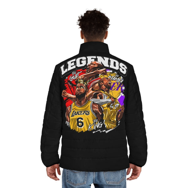 Trio Legends Puffer Jacket - S - Black zipper - Trio Legends Puffer Jacket - Tatoo Tee