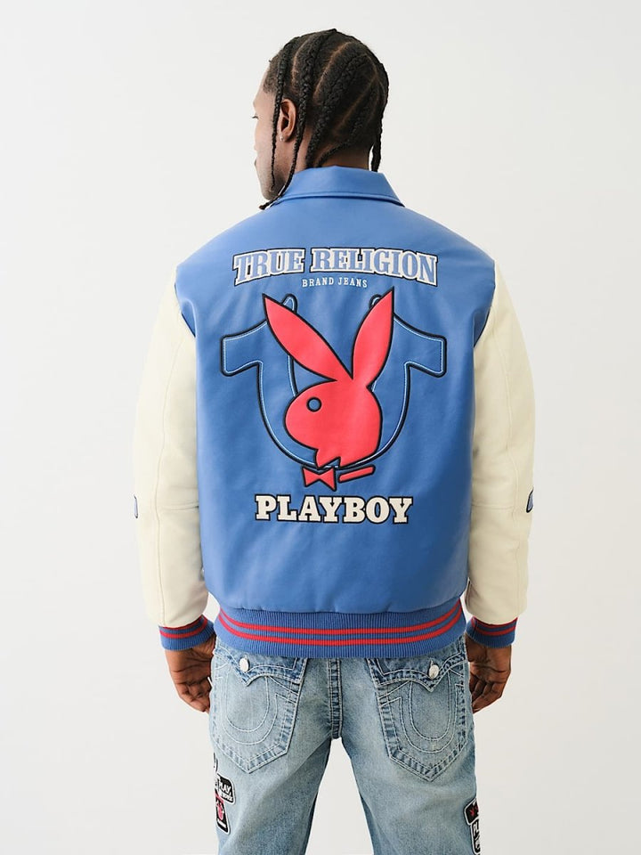 TRUE RELIGION X PLAYBOY BOMBER VARSITY JACKET - XS - TRUE RELIGION X PLAYBOY BOMBER VARSITY JACKET - Tatoo Tee