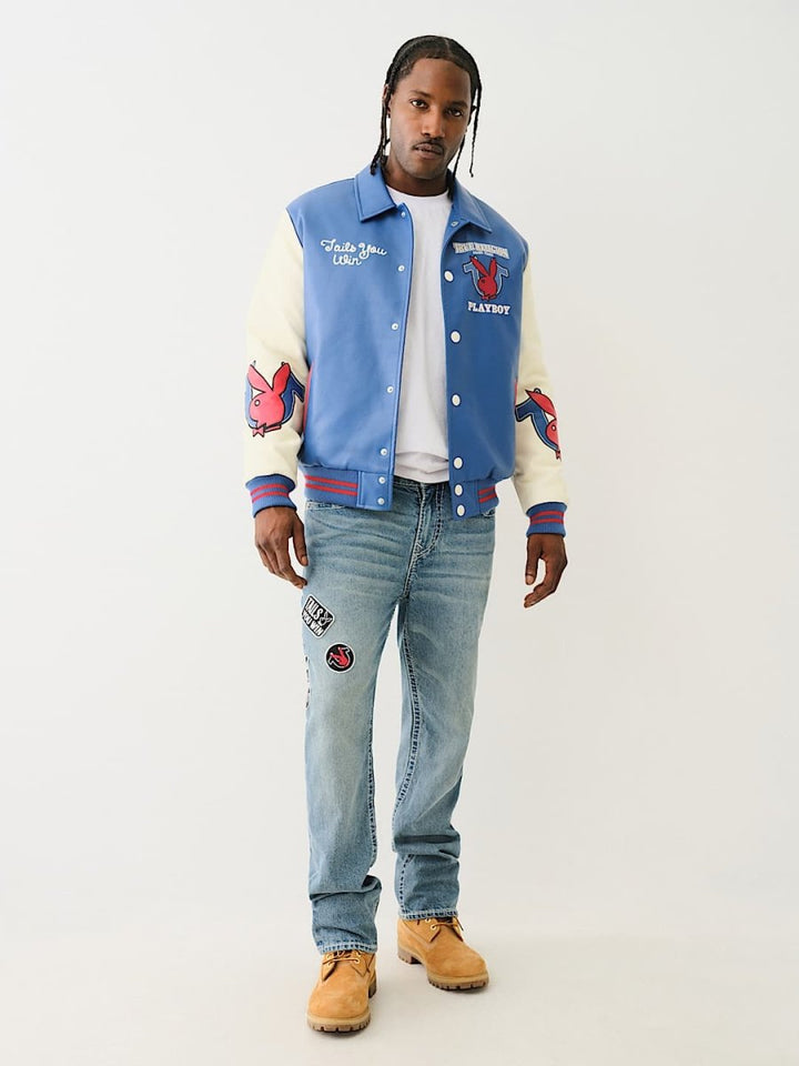 TRUE RELIGION X PLAYBOY BOMBER VARSITY JACKET - XS - TRUE RELIGION X PLAYBOY BOMBER VARSITY JACKET - Tatoo Tee