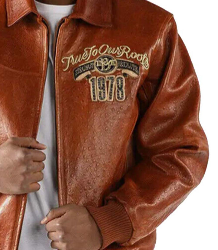 True To Our Roots Brown Leather Jacket - XXS - True To Our Roots Brown Leather Jacket - Tatoo Tee