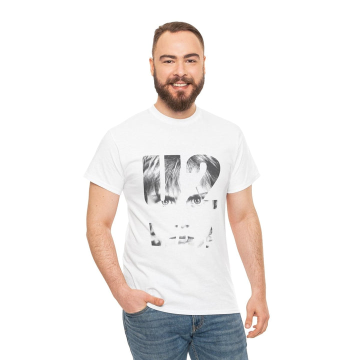 U2 Graphic Unisex Heavy Cotton Tee - Stylish Statement Shirt for Music Lovers - White - S - U2 Graphic Unisex Heavy Cotton Tee - Stylish Statement Shirt for Music Lovers - Tatoo Tee
