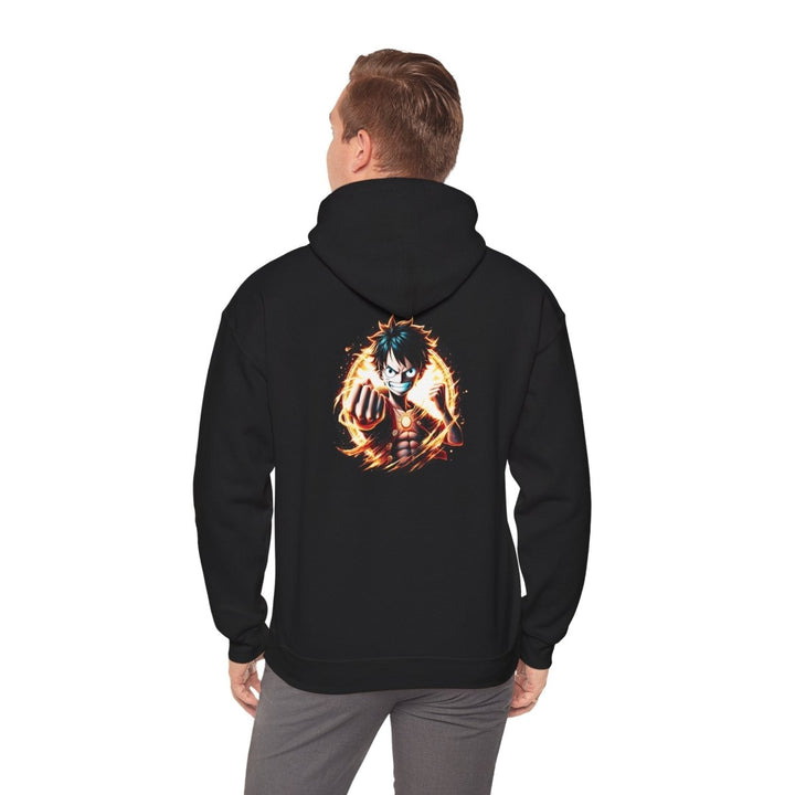 Unisex Fire Spirit Hoodie | Anime Inspired Sweatshirt | Cozy Gift for Fans - S - Black - Unisex Fire Spirit Hoodie | Anime Inspired Sweatshirt | Cozy Gift for Fans - Tatoo Tee