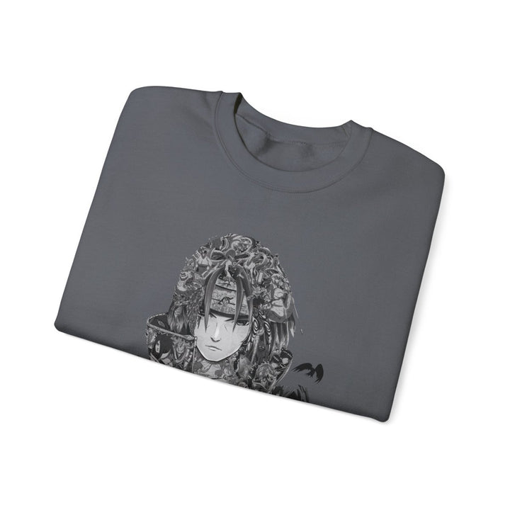 Unisex Heavy Blend™ Crewneck Sweatshirt with Artistic Warrior Design - S - Antique Cherry Red - Unisex Heavy Blend™ Crewneck Sweatshirt with Artistic Warrior Design - Tatoo Tee