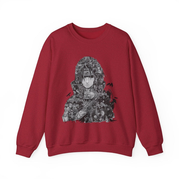 Unisex Heavy Blend™ Crewneck Sweatshirt with Artistic Warrior Design - S - Antique Cherry Red - Unisex Heavy Blend™ Crewneck Sweatshirt with Artistic Warrior Design - Tatoo Tee