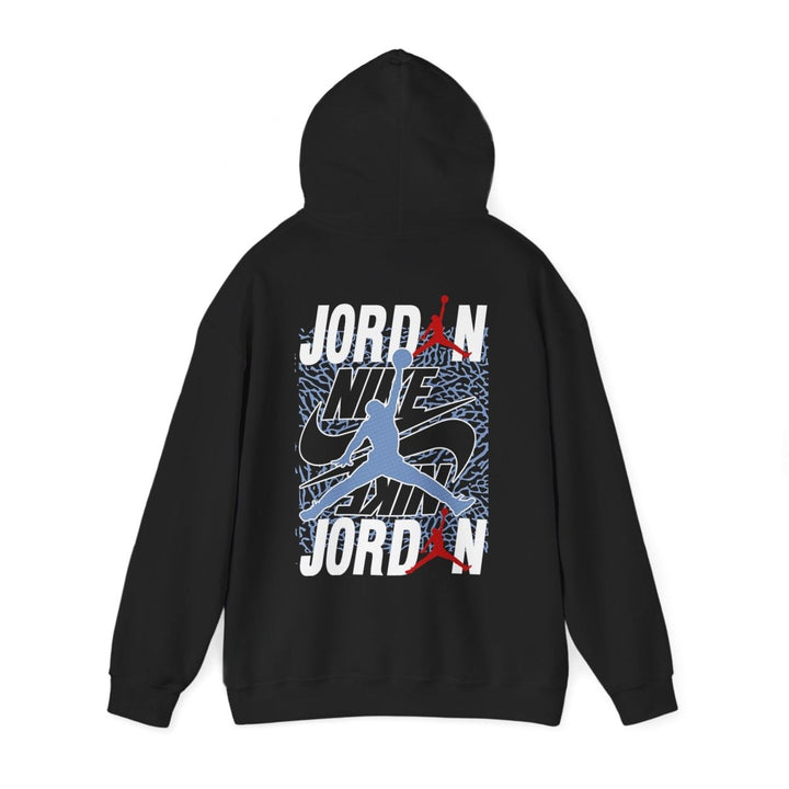 Unisex Heavy Blend™ Hooded Sweatshirt - Retro Jordan Basketball Design - Black - S - Unisex Heavy Blend™ Hooded Sweatshirt - Retro Jordan Basketball Design - Tatoo Tee