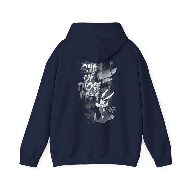 Unisex Heavy Blend™ Hoodie - 'One of Those Days' Bugs Bunny Design - Navy - S - Unisex Heavy Blend™ Hoodie - 'One of Those Days' Bugs Bunny Design - Tatoo Tee
