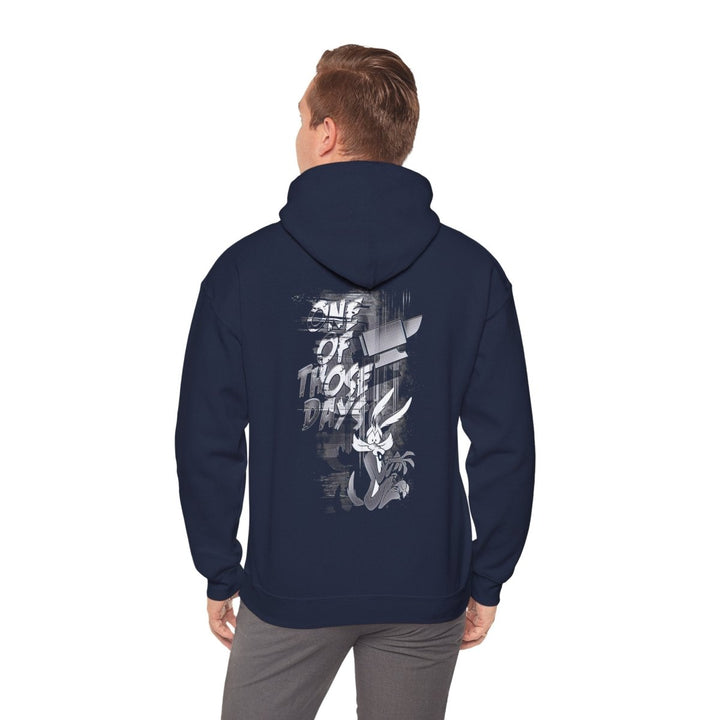 Unisex Heavy Blend™ Hoodie - 'One of Those Days' Bugs Bunny Design - Navy - S - Unisex Heavy Blend™ Hoodie - 'One of Those Days' Bugs Bunny Design - Tatoo Tee