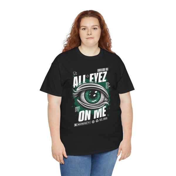 Unisex Heavy Cotton Tee - 'All Eyez On Me' Graphic Tee for Music Lovers - Black - S - Unisex Heavy Cotton Tee - 'All Eyez On Me' Graphic Tee for Music Lovers - Tatoo Tee