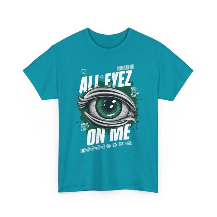 Unisex Heavy Cotton Tee - 'All Eyez On Me' Graphic Tee for Music Lovers - Red - S - Unisex Heavy Cotton Tee - 'All Eyez On Me' Graphic Tee for Music Lovers - Tatoo Tee