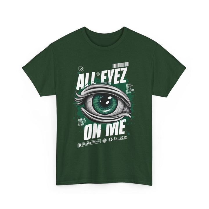 Unisex Heavy Cotton Tee - 'All Eyez On Me' Graphic Tee for Music Lovers - Red - S - Unisex Heavy Cotton Tee - 'All Eyez On Me' Graphic Tee for Music Lovers - Tatoo Tee