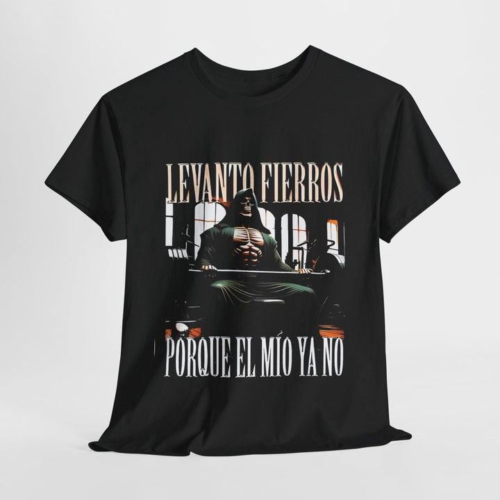 Unisex Heavy Cotton Tee - "Levantó Fierros" Graphic Shirt for Bold Statements - Black - S - Unisex Heavy Cotton Tee - "Levantó Fierros" Graphic Shirt for Bold Statements - Tatoo Tee