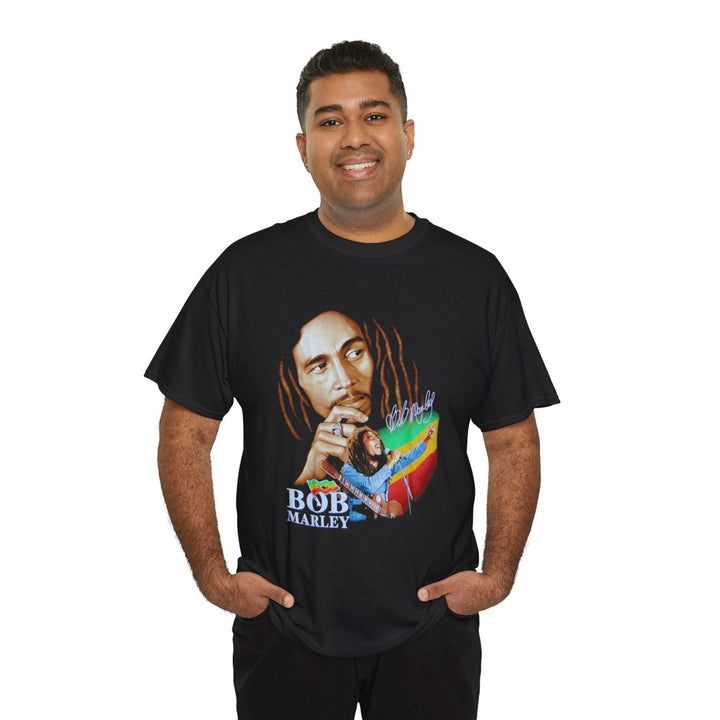 Unisex Heavy Cotton Tee Marley - Black - S - Unisex Heavy Cotton Tee Marley - Tatoo Tee
