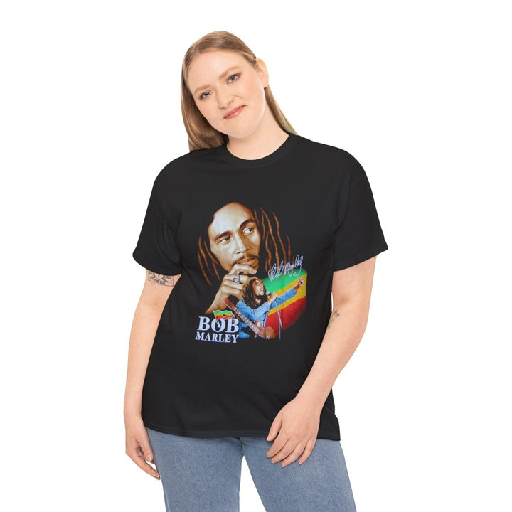 Unisex Heavy Cotton Tee Marley - Black - S - Unisex Heavy Cotton Tee Marley - Tatoo Tee