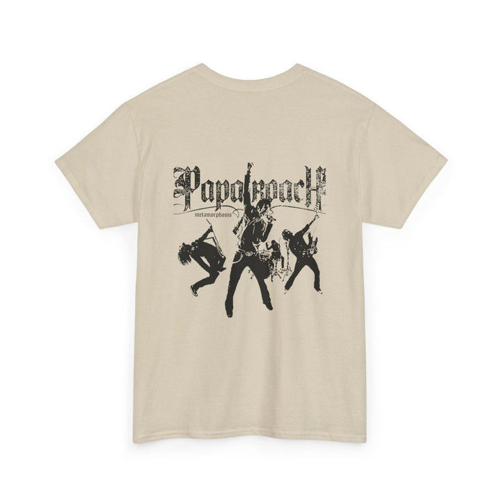 Unisex Heavy Cotton Tee - Papa Roach Band Tee for Music Lovers - Light Pink - S - Unisex Heavy Cotton Tee - Papa Roach Band Tee for Music Lovers - Tatoo Tee