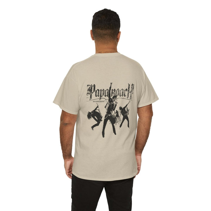 Unisex Heavy Cotton Tee - Papa Roach Band Tee for Music Lovers - Light Pink - S - Unisex Heavy Cotton Tee - Papa Roach Band Tee for Music Lovers - Tatoo Tee