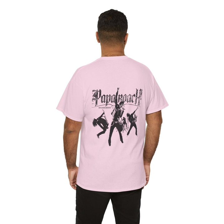 Unisex Heavy Cotton Tee - Papa Roach Band Tee for Music Lovers - Light Pink - S - Unisex Heavy Cotton Tee - Papa Roach Band Tee for Music Lovers - Tatoo Tee
