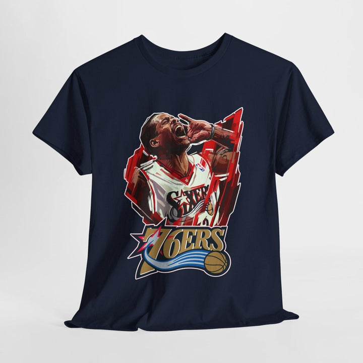 Unisex Heavy Cotton Tee - Retro Basketball Vibes Featured - Red - S - Unisex Heavy Cotton Tee - Retro Basketball Vibes Featured - Tatoo Tee