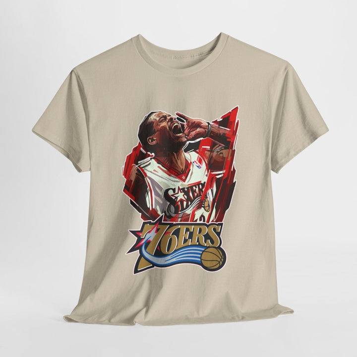 Unisex Heavy Cotton Tee - Retro Basketball Vibes Featured - Red - S - Unisex Heavy Cotton Tee - Retro Basketball Vibes Featured - Tatoo Tee