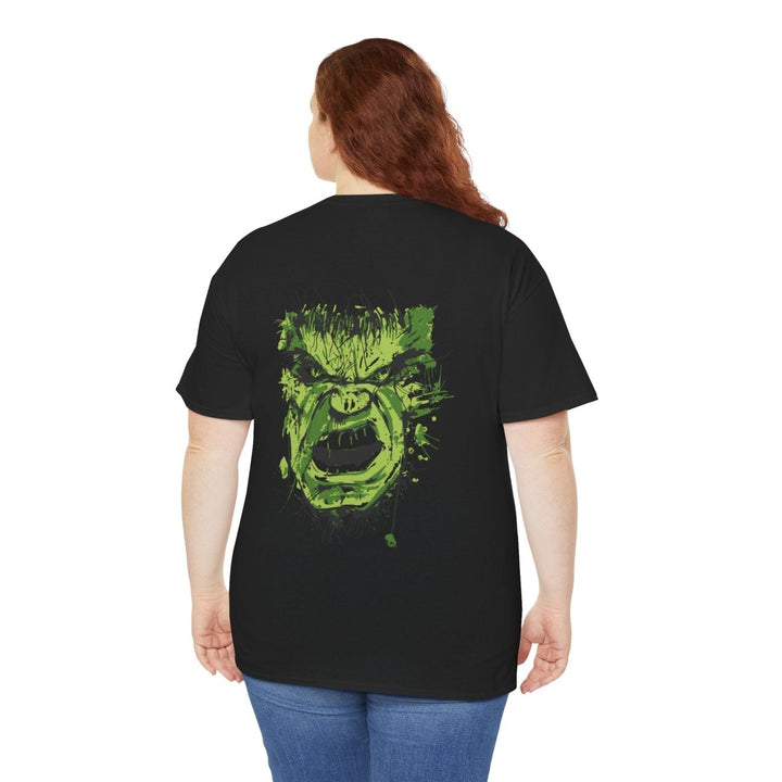 Unisex Heavy Cotton Tee - The Incredible Hulk Graphic Shirt - Black - S - Unisex Heavy Cotton Tee - The Incredible Hulk Graphic Shirt - Tatoo Tee