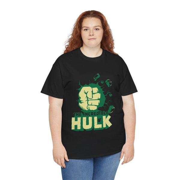 Unisex Heavy Cotton Tee - The Incredible Hulk Graphic Shirt - Black - S - Unisex Heavy Cotton Tee - The Incredible Hulk Graphic Shirt - Tatoo Tee
