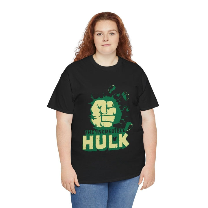 Unisex Heavy Cotton Tee - The Incredible Hulk Graphic Shirt - Black - S - Unisex Heavy Cotton Tee - The Incredible Hulk Graphic Shirt - Tatoo Tee